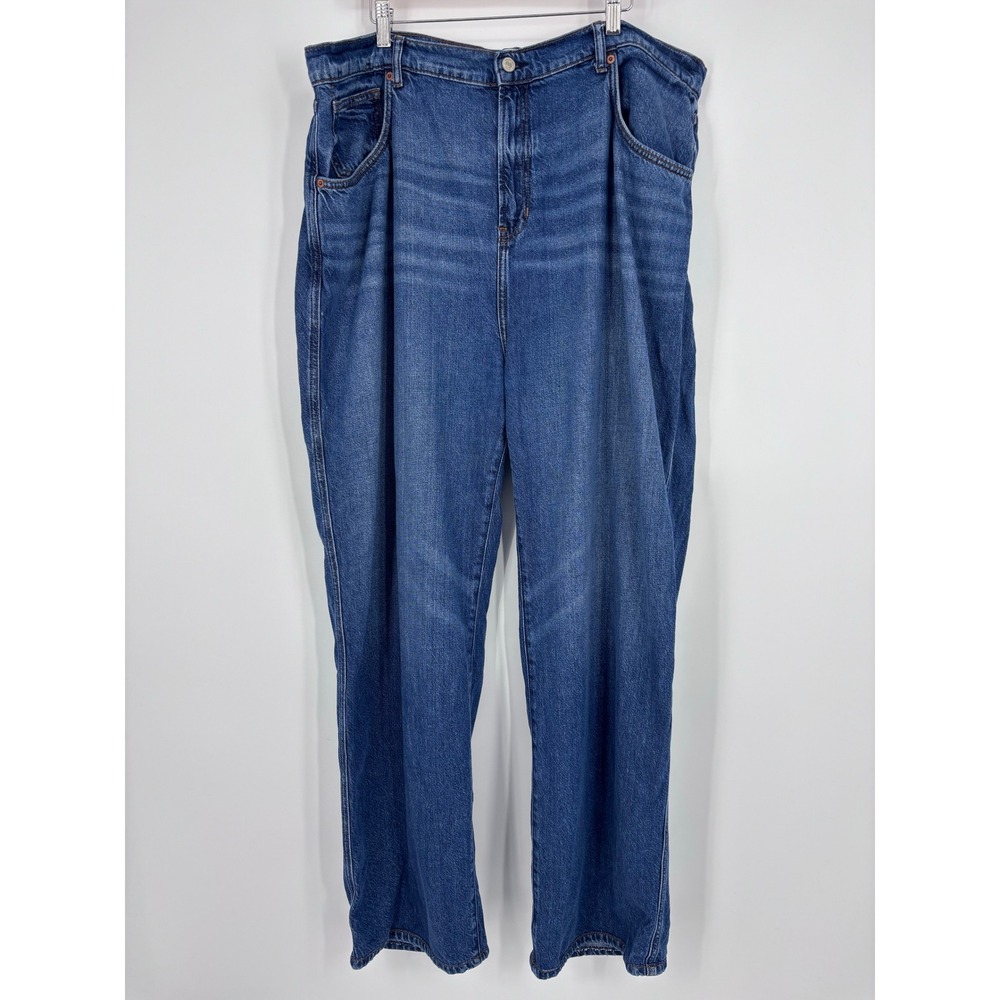 Reformation Val Lived-In Straight Jeans Women 34 (42x30 Actual) Blue High Rise